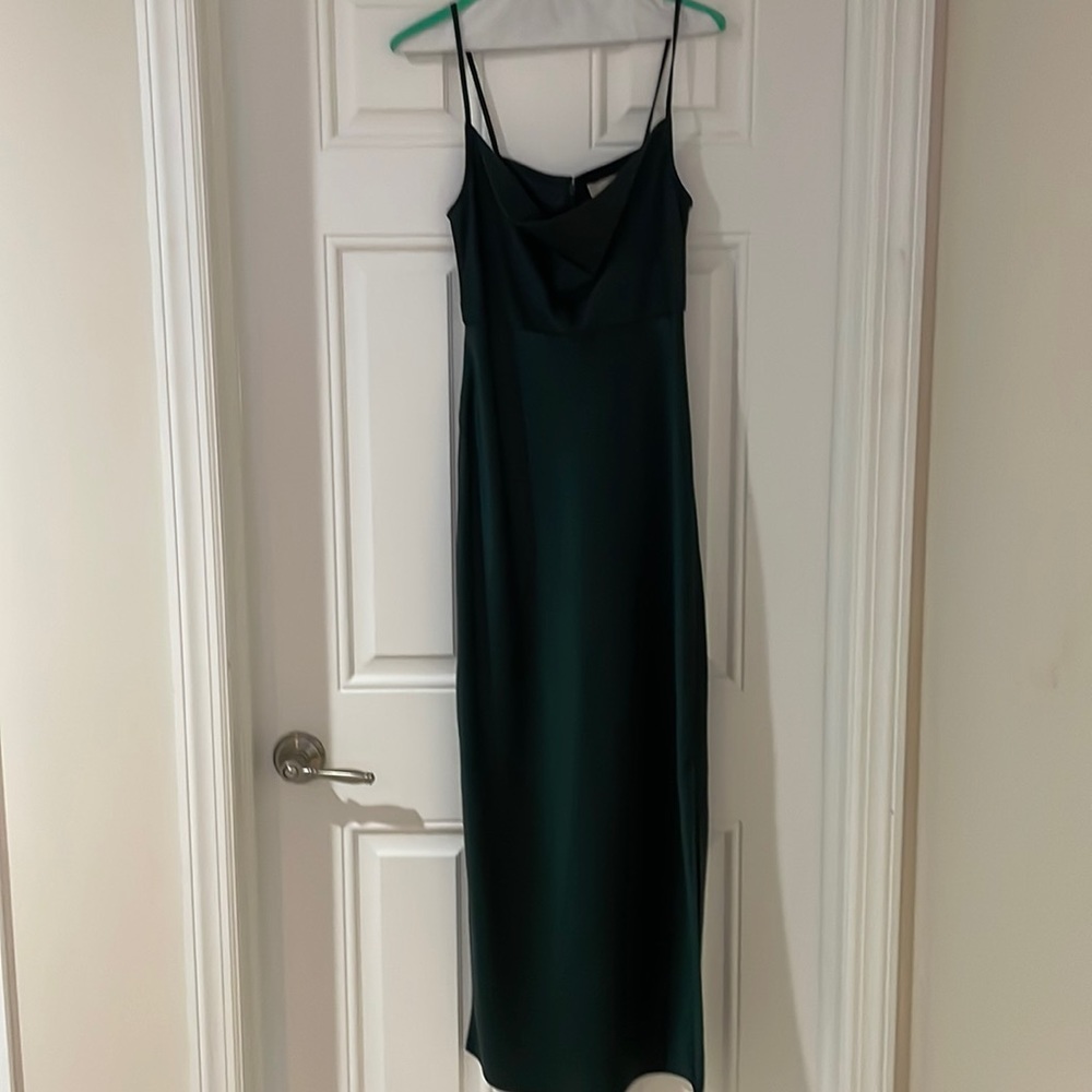 BHLDN size 2 emerald green dress